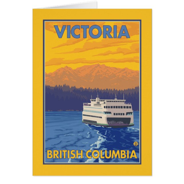 Ferry and Mountains - Victoria, C.-B. Canada (Devant)