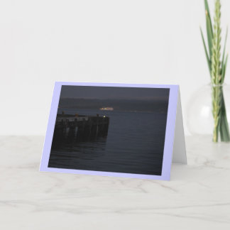 Ferry at Night Crossing Carte de voeux