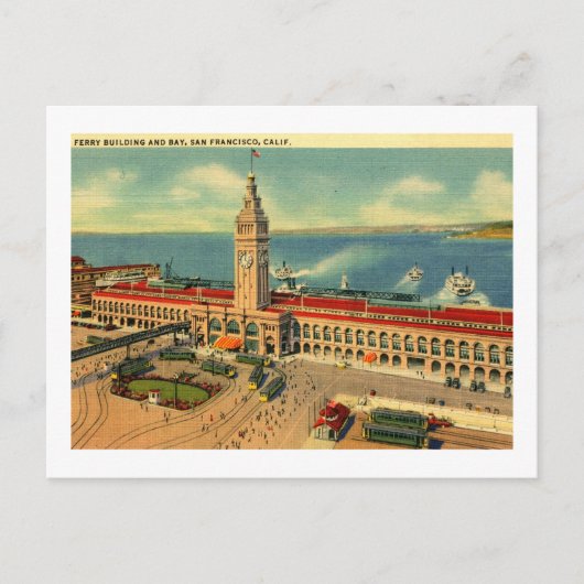 Ferry Building & Bay, San Francisco Briefkaart (Voorkant)