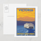 Ferry en Mountains - Victoria, BC Canada Briefkaart (Voorkant / Achterkant)