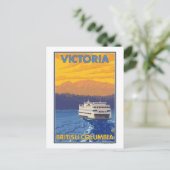 Ferry en Mountains - Victoria, BC Canada Briefkaart (Staand voorkant)