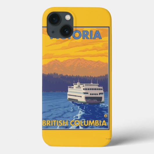 Ferry en Mountains - Victoria, BC Canada Case-Mate iPhone Case (Achterkant)