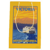 Ferry en Mountains - Victoria, BC Canada Medium Cadeauzakje (Achterkant)