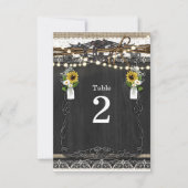 Fers à Cheval Rustiques & Fleurs Numéros de Table (Devant)