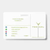 FERTOOL-Visitekaartje Badge (Achterkant)