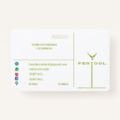 FERTOOL-Visitekaartje Badge (Achterkant)