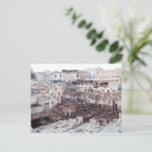 Fes Leather Tannery - Fes - Marokko - Noord-Afrika Briefkaart (Staand voorkant)