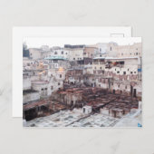 Fes Leather Tannery - Fes - Marokko - Noord-Afrika Briefkaart (Voorkant / Achterkant)