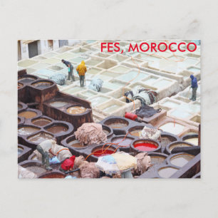 Fes tanneries, Marokko Briefkaart