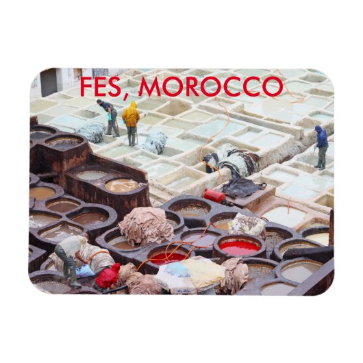 Fes tanneries, Marokko Magneet (Horizontaal)