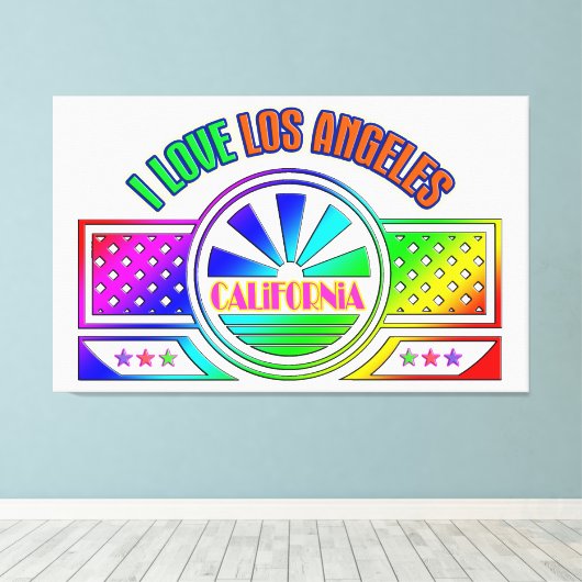 "Fest Los Angeles" Canvas Print (Insitu (Houten vloer))