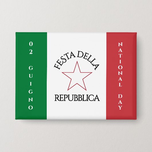 Festa della Repubblica Nationale Dag van Italië Vl Button (Voorkant)