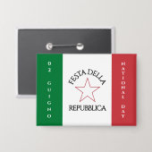 Festa della Repubblica Nationale Dag van Italië Vl Button (Voorkant / Achterkant)