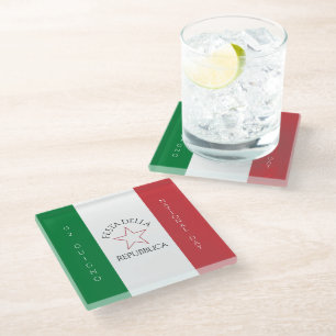 Festa della Repubblica Nationale Dag van Italië Vl Glazen Onderzetter