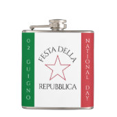 Festa della Repubblica Nationale Dag van Italië Vl Heupfles (Voorkant)