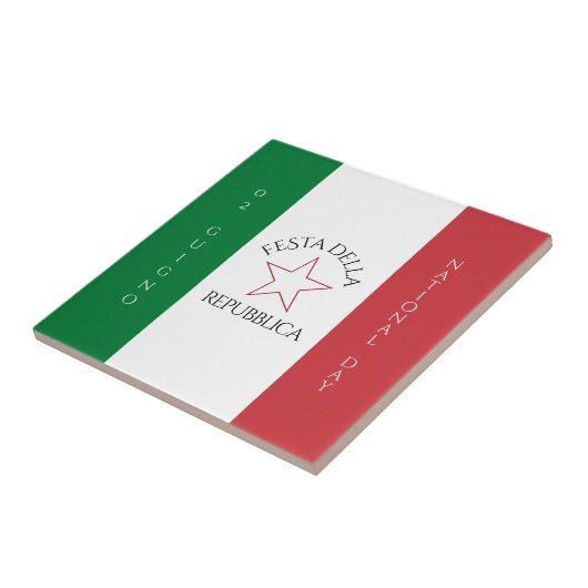 Festa della Repubblica Nationale Dag van Italië Vl Tegeltje (Zijkant)