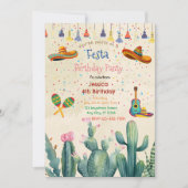 Festa Festa Vibrant Anniversaire Invitation (Devant)