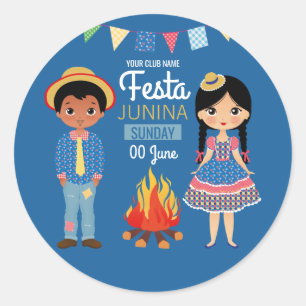 Festa Junina Bedrijfsfeest/Clubfeest Ronde Sticker