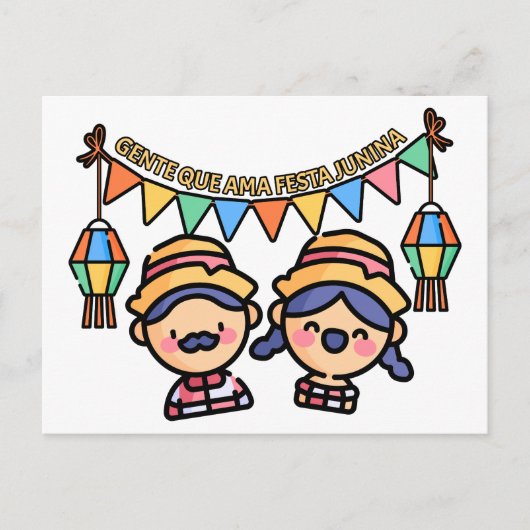 Festa Junina Farmers Briefkaart (Voorkant)