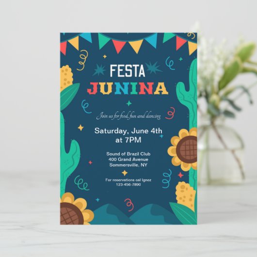 Festa Junina Kaart (Staand voorkant)