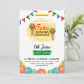Festa Junina Uitnodigingsfolder Kaart (Staand voorkant)