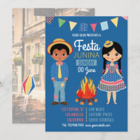 Festa Junina Zakelijk/Clubfeest foto uitnodiging