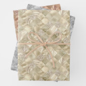 festief elegant zilver gepantserd koper inpakpapier vel (In situ)