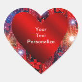 festief gekleurd bloempatroon sticker (Voorkant)