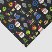 Festief kerstfeest tissuepapier (Detail)