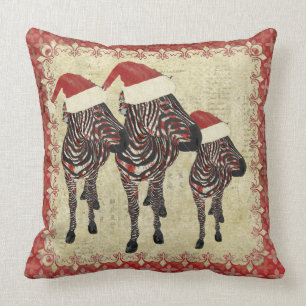 Festief Roos Zebras Red Mojo Pillow Kussen