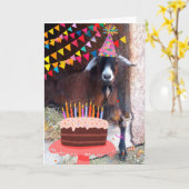 Festieve geit en geboorte-Cake Kaart (Gele Bloem)