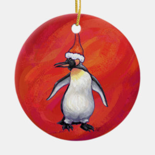 Festieve koppen en spijkers Penguin Keramisch Ornament