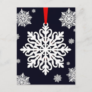 ✨ Festieve Sneeuwvlok Hanger Charme ❄️ Elegant Briefkaart
