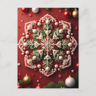 ❄️ Festieve Sneeuwvlok Ornament Verlichting 🎄 Ele Briefkaart