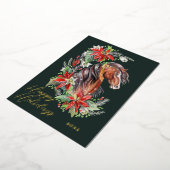 Festif aquarelle Cheval équestre Joyeux vacances (Rotation)