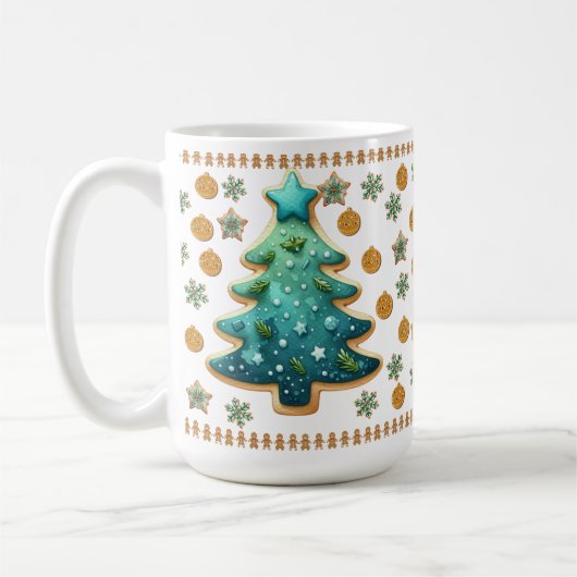 Festif Arbre de Noël Cookie Mug (Gauche)