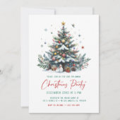 Festif Arbre de Noël Invitation (Devant)