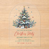 Festif Arbre de Noël Invitation (Recto)