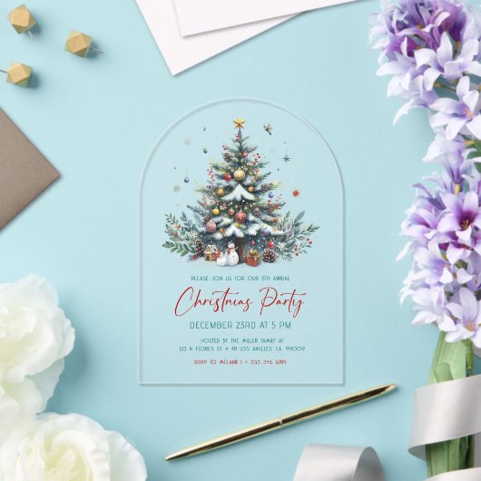 Festif Arbre de Noël Invitation (Insitu (Mariage))
