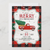 Festif Buffalo Plaid Christmas Party Invitation (Devant)
