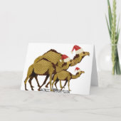 Festif Camels de bronze Joyeux Noël Carte (Dos)
