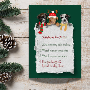 Festif Chien Noël à faire Liste de vacances plat