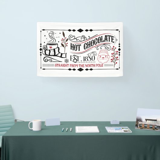Festif chocolat chaud bannière de Noël (Salon professionnel)