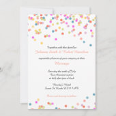 Festif coloré Confetti Mariage Invitations (Devant)