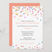 Festif coloré Confetti Mariage Invitations (Devant / Derrière)
