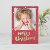 Festif confetti Carte de Noël fausse feuille (Debout devant)