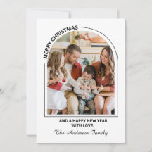 Festif Décontracté Joyeux Carte photo de Noël