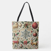 Festif Elegant Motif de Noël Sac fourre-tout (Devant)
