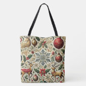 Festif Elegant Motif de Noël Sac fourre-tout (Dos)