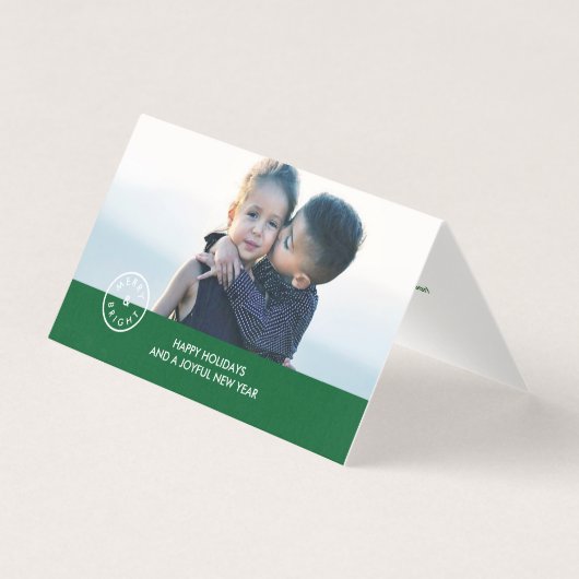 Festif élégant phoque rouge vert vacances (Front)